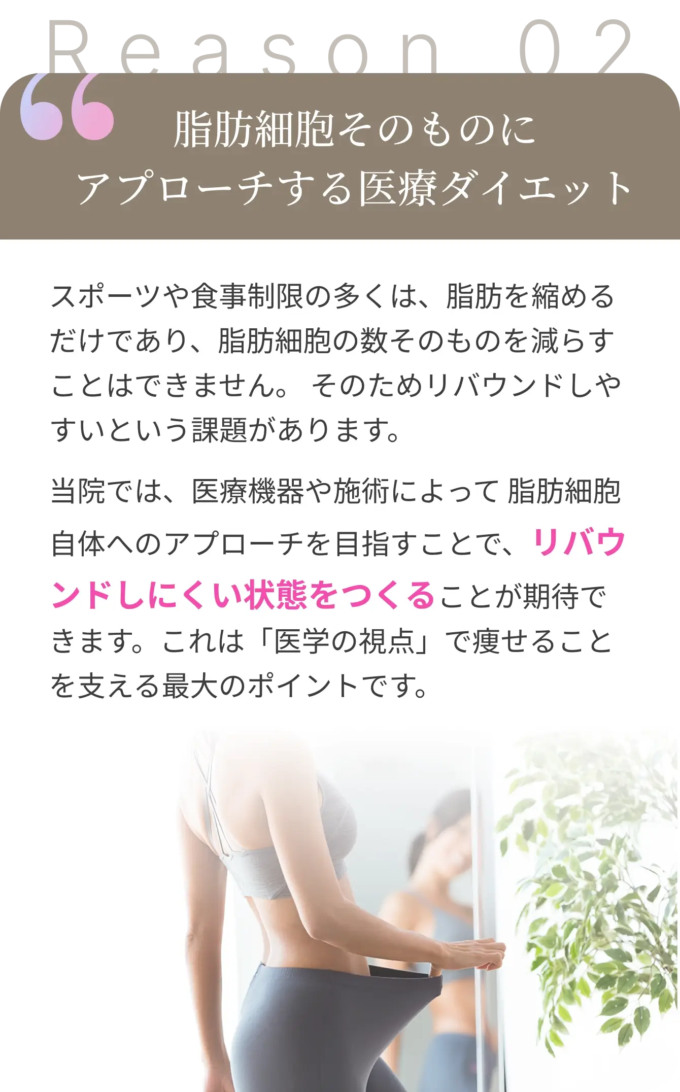 脂肪細胞そのものにアプローチする医療ダイエット