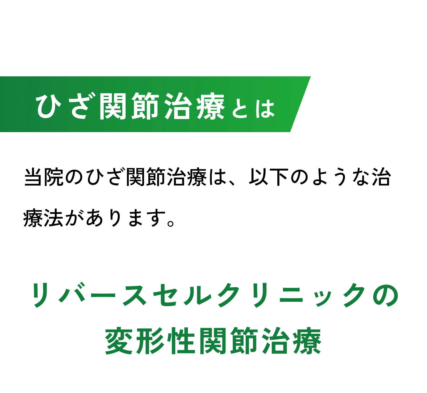 ひざ関節治療とは