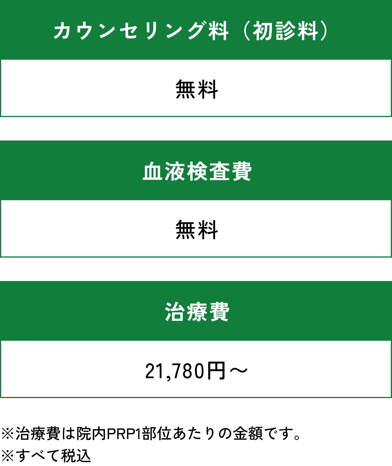 料金表